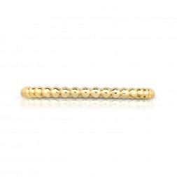 18K Yellow Gold Bead Link Ring