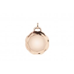 18K Rose Gold Flora Double Circle Charm w/Removable Bail